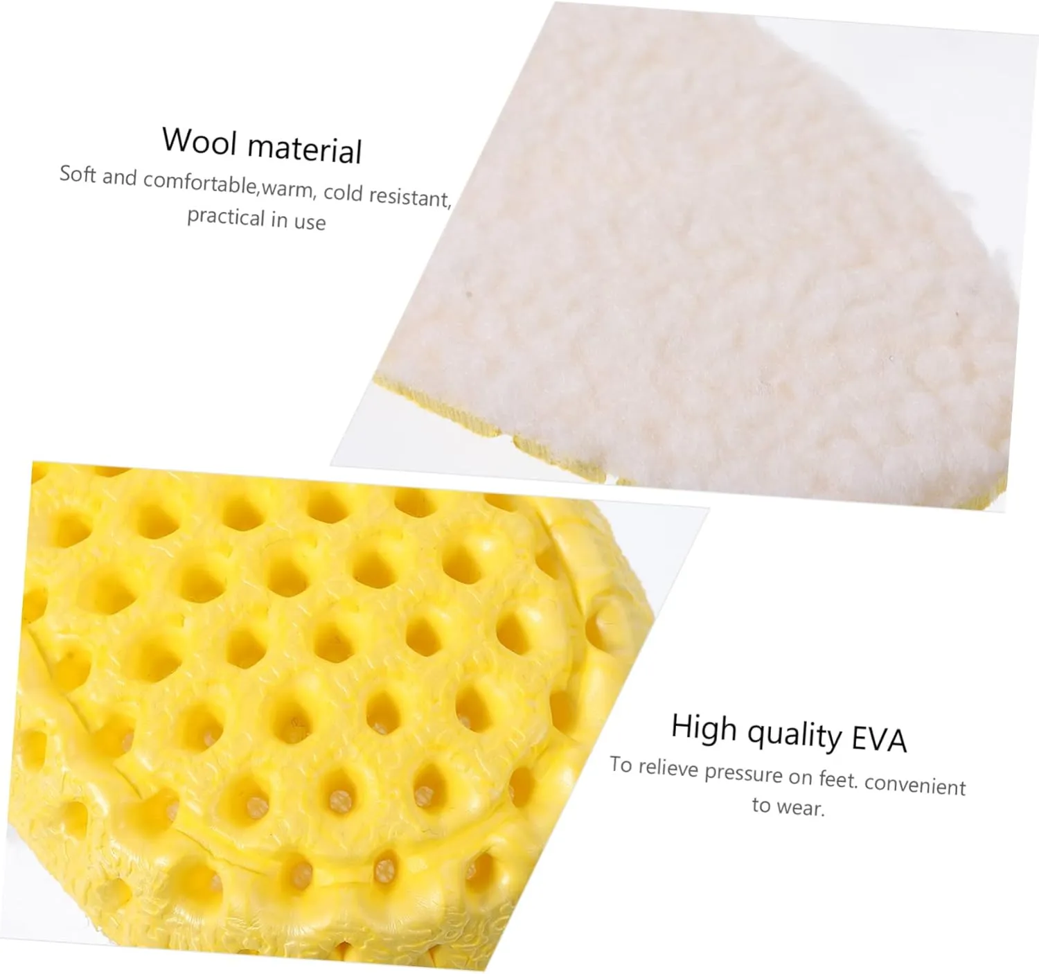 1 Pair of Warm Insoles Thickened Winter Warm Shoe Insoles Anti-Cold Non-Skid Odorless for Sneakers Boots