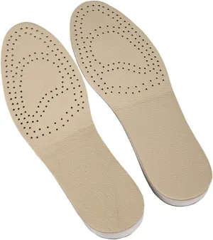1.5cm Height Increase Inserts Breathable Eva Insoles Cowhide for Men Heel Lift Inserts for Sneakers Boots Casual Shoes