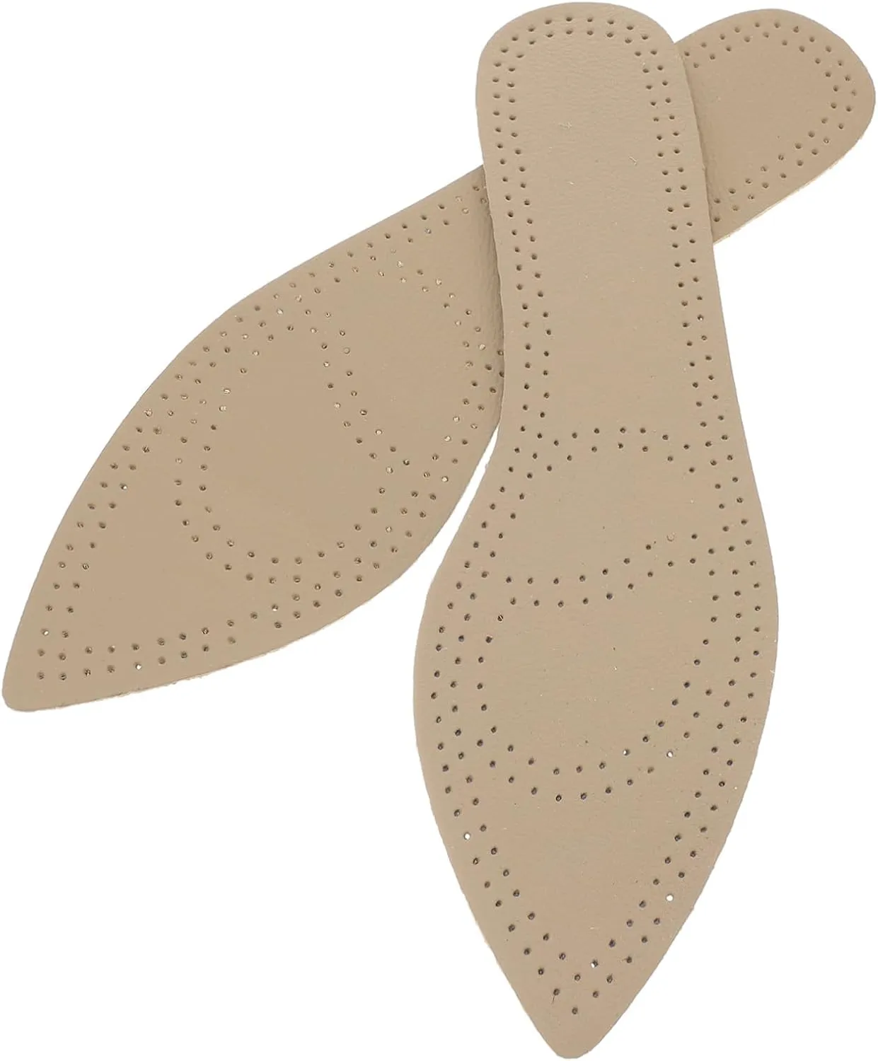 2 Pairs Anti-Sweat Cowhide Insoles for Pointed Shoes Detachable Breathable Random