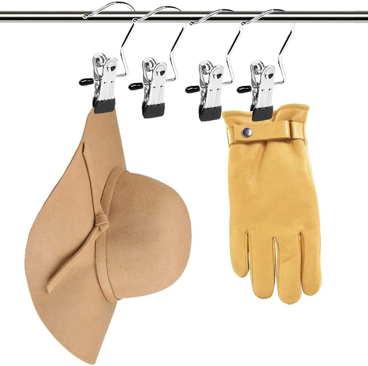 20 Pack Boot Hangers Closet Hanging Clips Laundry Hooks for Hats, Pants, Towel, Socks, Handbags, Bags, Underwear (20 Pack - Single)