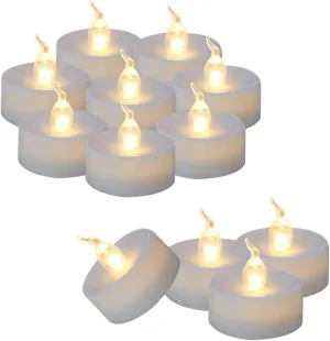 24 Tea Lights Led Flickering with Timer Function (6 hrs on, 18 hrs off), Christmas Mini Flameless Candles Tealights Battery Operated Flickering Warm White for Wedding Party Thanksgiving Decoration