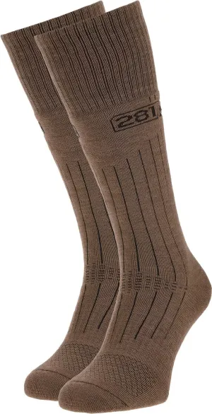 281Z Military Winter Cushioned Mid-Calf Wool Boot Socks - Tactical Trekking Hiking Outdoor Hunting (Coyote Brown)