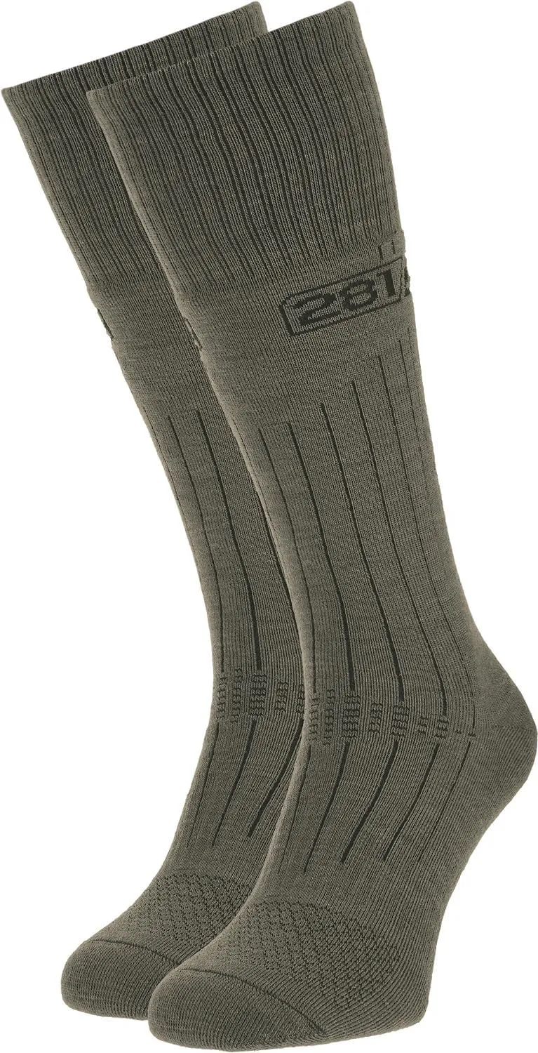 281Z Military Winter Cushioned Mid-Calf Wool Boot Socks - Tactical Trekking Hiking Outdoor Hunting (Olive Drab)