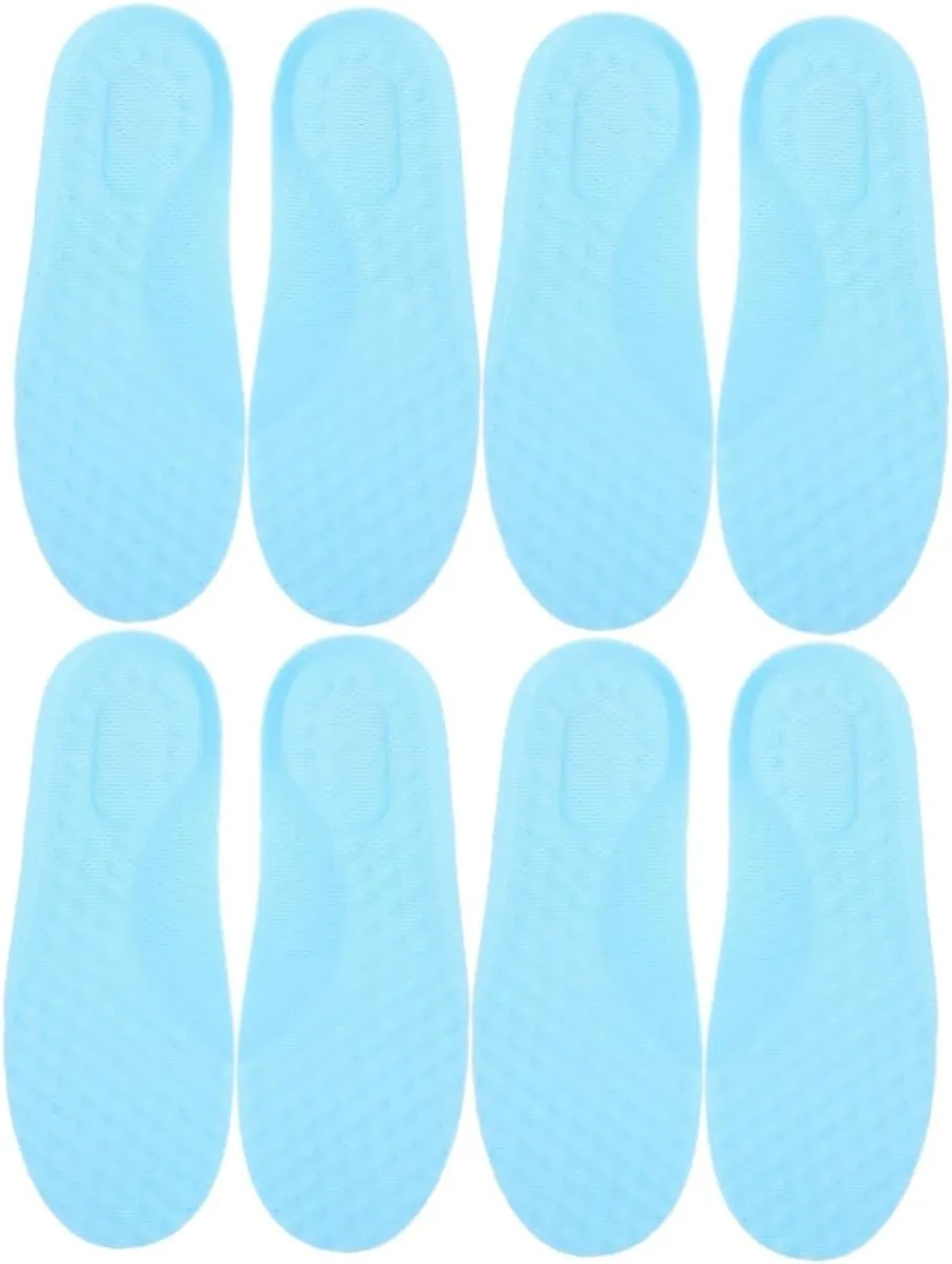 2sets 2 Pairs Breathable Sports Insoles for Supple Shoe Inserts Comfortable and Shock Absorbing for Basketball and Active Play Design 2pairs*2