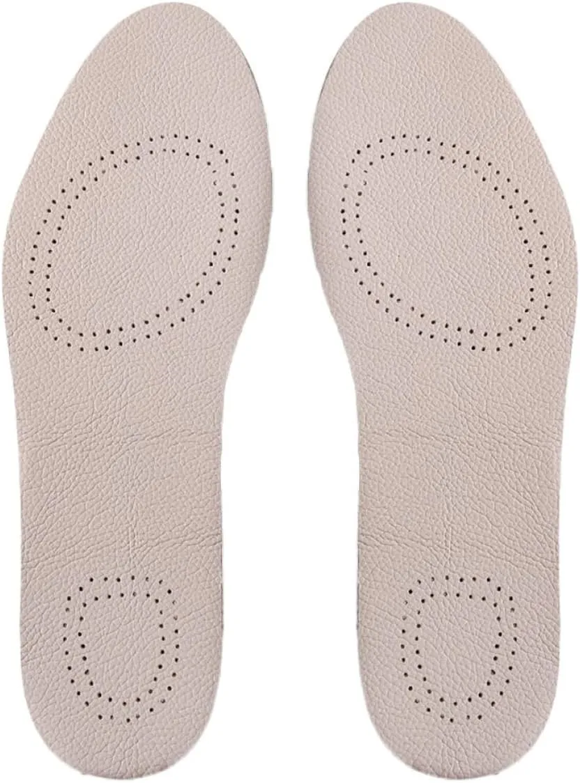 41/42 Breathable Sports Shoe Pads Full Cushion Cowhide Insoles Odor- Comfortable Material