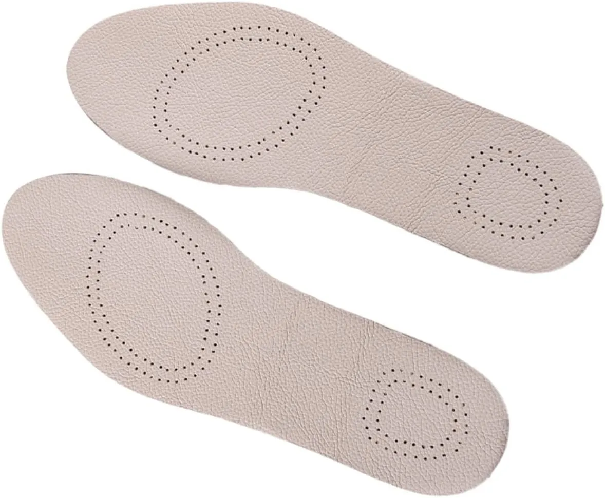 41/42 Breathable Sports Shoe Pads Full Cushion Cowhide Insoles Odor- Comfortable Material