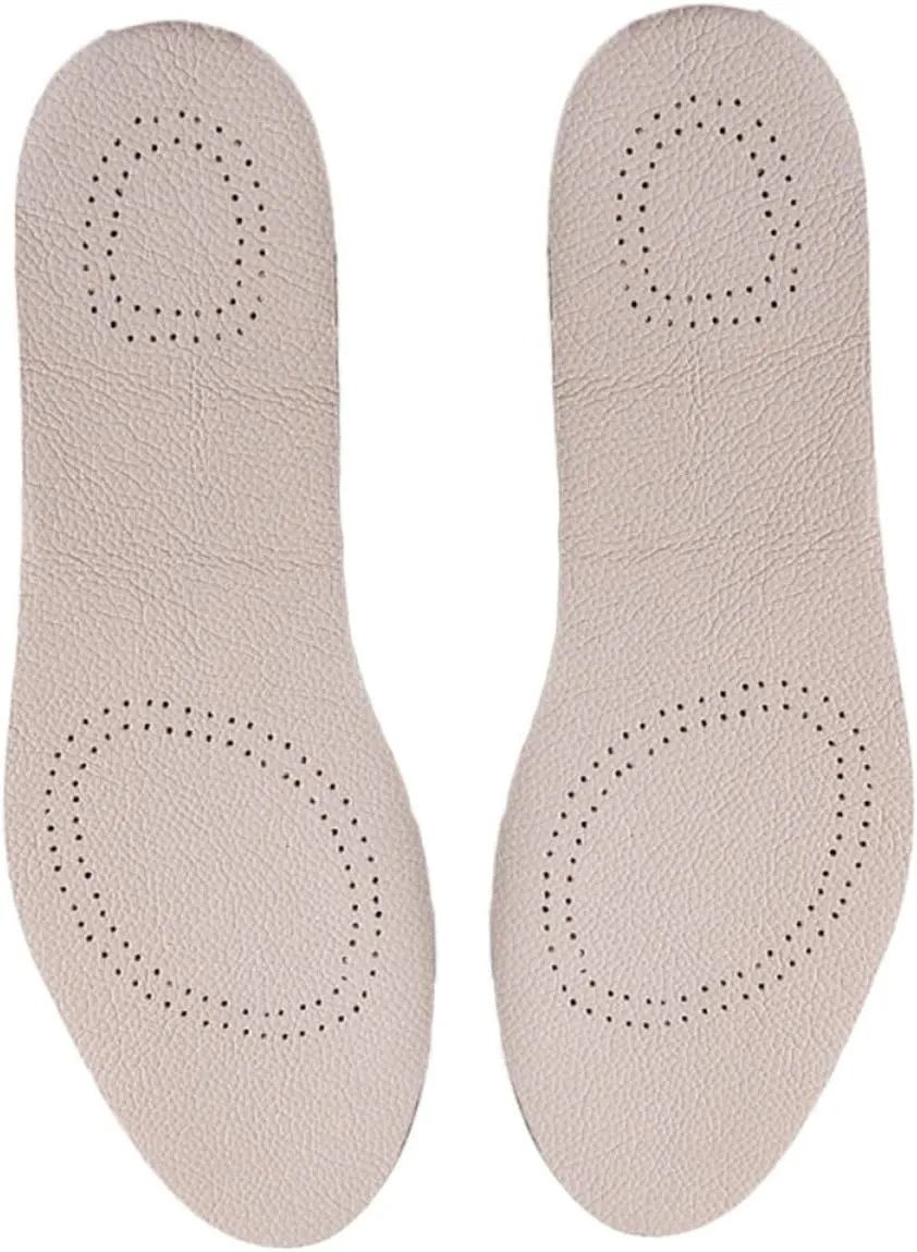 41/42 Breathable Sports Shoe Pads Full Cushion Cowhide Insoles Odor- Comfortable Material