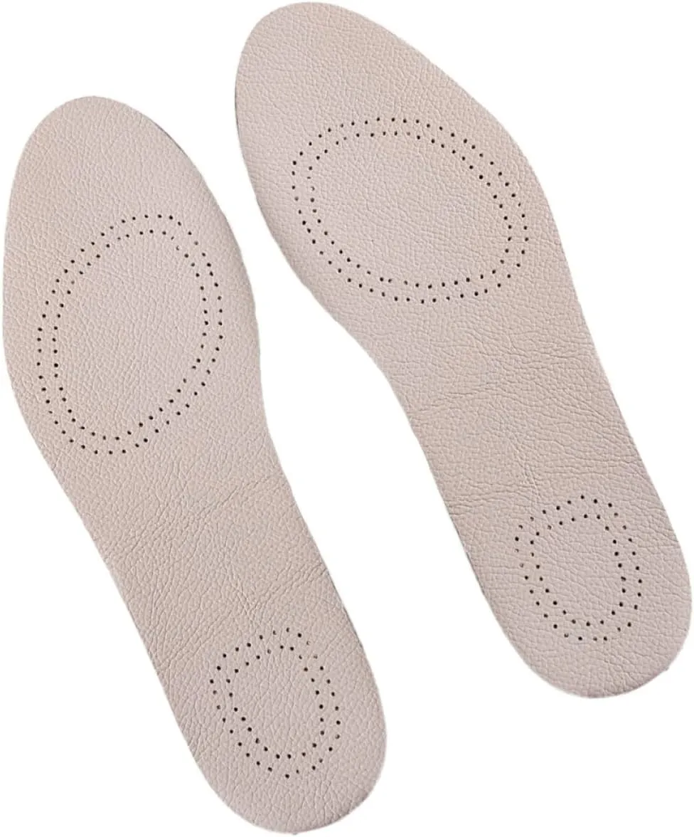41/42 Breathable Sports Shoe Pads Full Cushion Cowhide Insoles Odor- Comfortable Material