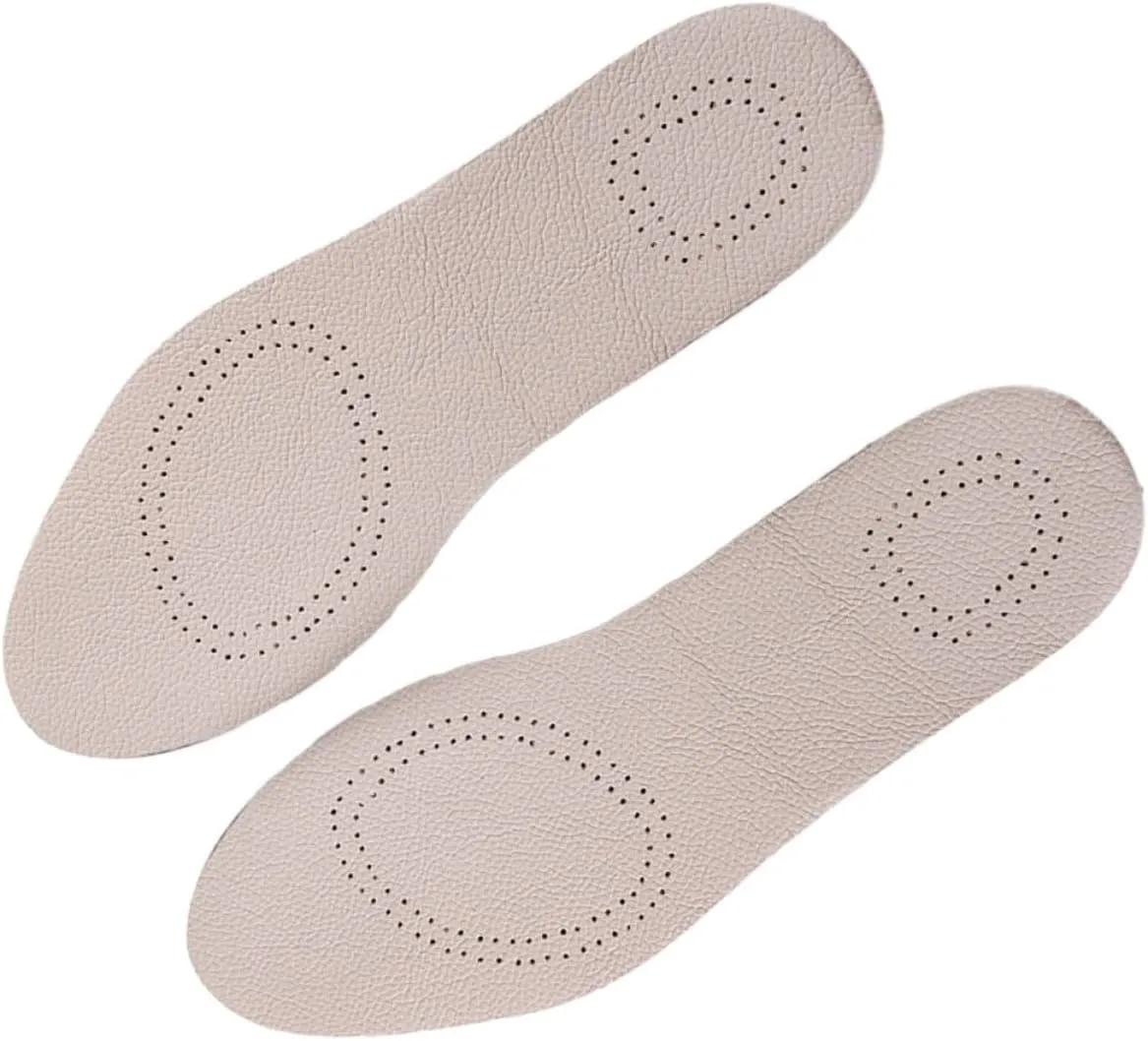41/42 Breathable Sports Shoe Pads Full Cushion Cowhide Insoles Odor- Comfortable Material