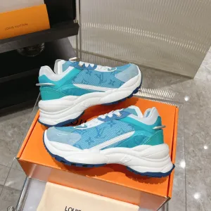 50mm Blue Sneaker Monumental discount Fabric Louis Best-selling items Monogram Run Jacquard Vuitton 55 Light