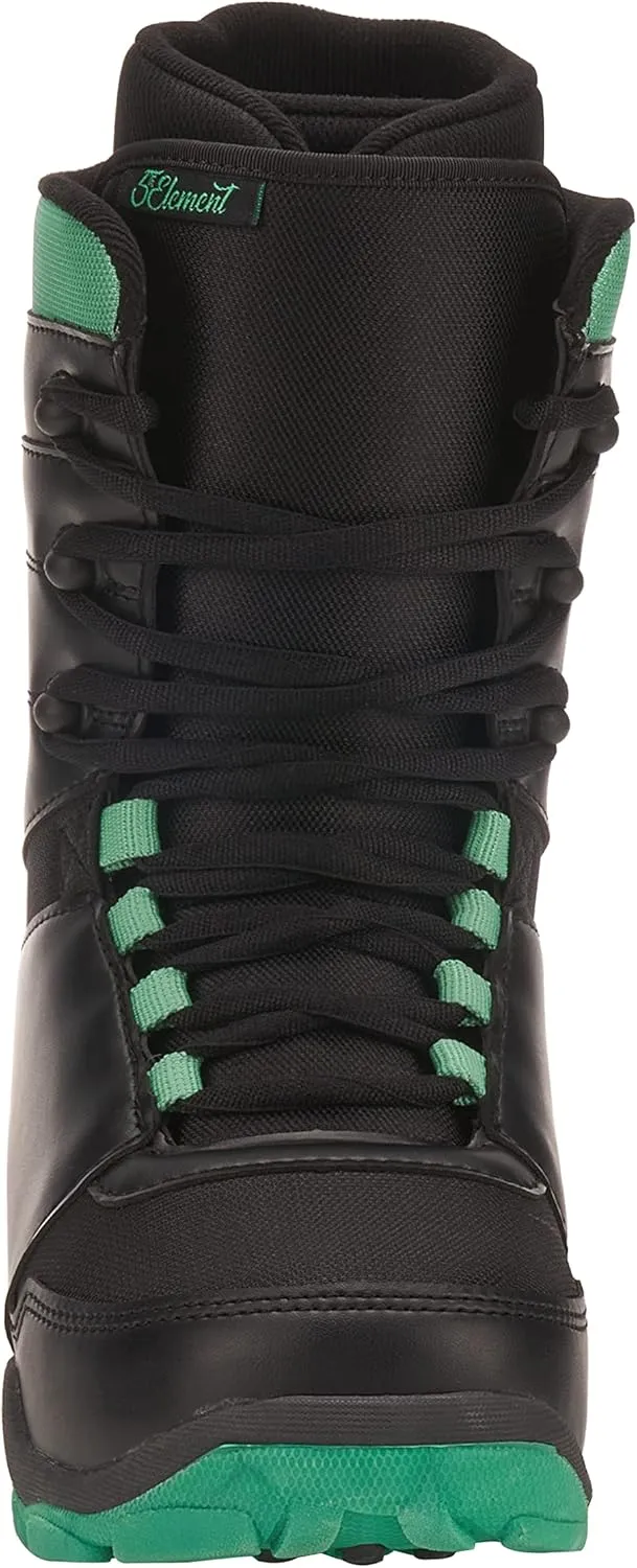 5th Element Lace Up and Dial Snowboard Boots for Women-Compatible with Strap Snowboard Bindings with Waterproof Liners-All Mountain Snowboarding Womens Sizes