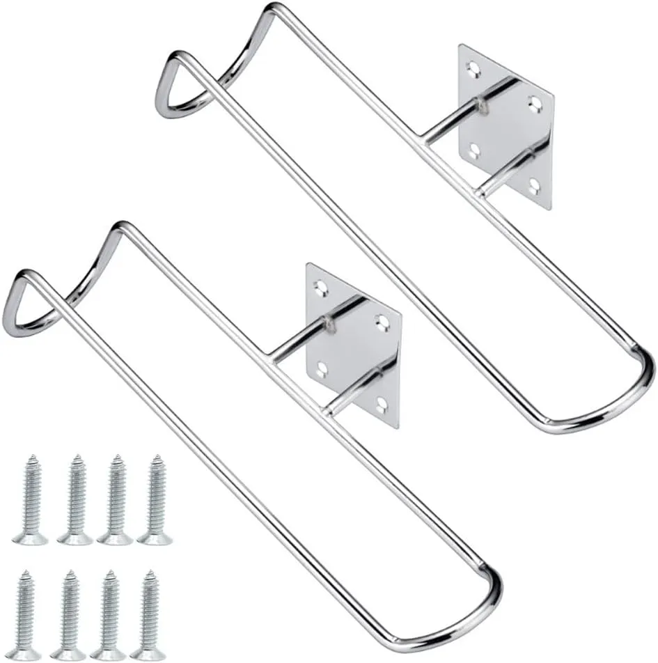 Ackron Skates Display Stand Roller Skates Bracket Wall Mount Hanger Rack Storage Display Holder Ice Skates Roller Skates Boot Storage Display Holder 2 Pieces (Silver)