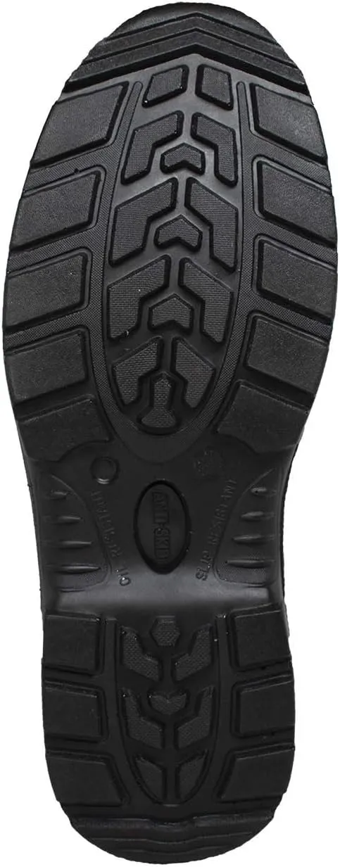 Ad Tec Men's 6" Leather Work Boot, Safety Steel Toe Injection Molded Oil Resistant Rubber Outsole