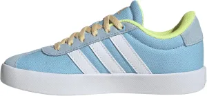 adidas VL Court 3.0 Sneaker, Clear Sky/White/Yellow, 3.5 US Unisex Little Kid