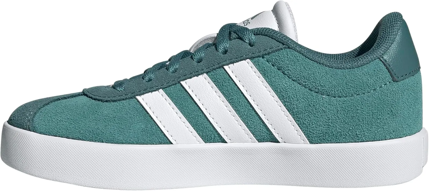 adidas VL Court 3.0 Sneaker, Powder Teal/White/Preloved Teal, 11.5 US Unisex Little Kid