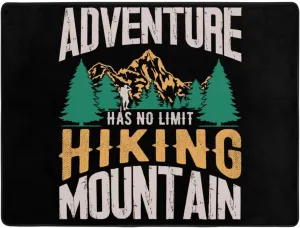 Adventure Has No Limit Hiking Mountain Area Rug 4x6Ft Soft Rugs for Living Room Indoor Floor Non-Slip Durable Home Decor Rug