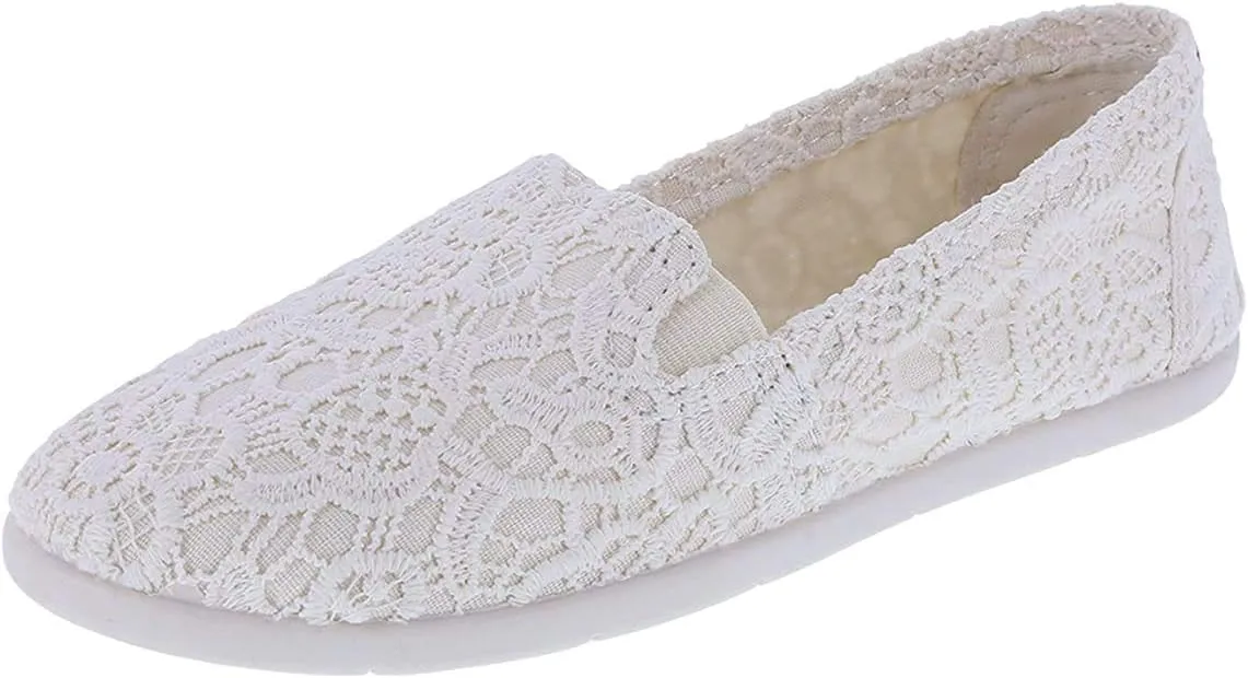 Airwalk Women's Cream Floral Crochet Women's Dream Slip-On