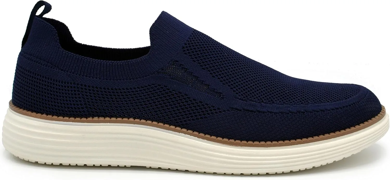 AKADEMIKS Men's Olney Knit Slip-On, Comfortable Lightweight Casual Shoes for Easy Wear