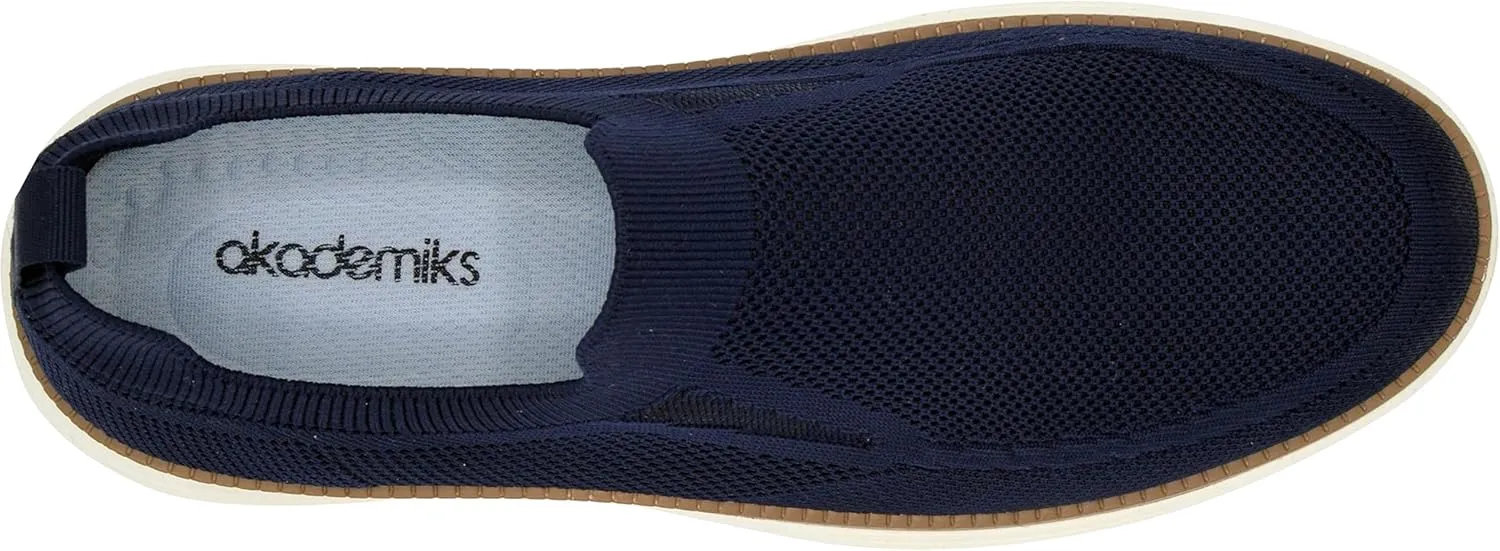 AKADEMIKS Men's Olney Knit Slip-On, Comfortable Lightweight Casual Shoes for Easy Wear