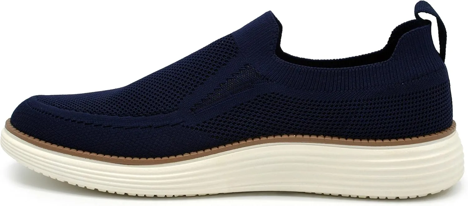 AKADEMIKS Men's Olney Knit Slip-On, Comfortable Lightweight Casual Shoes for Easy Wear