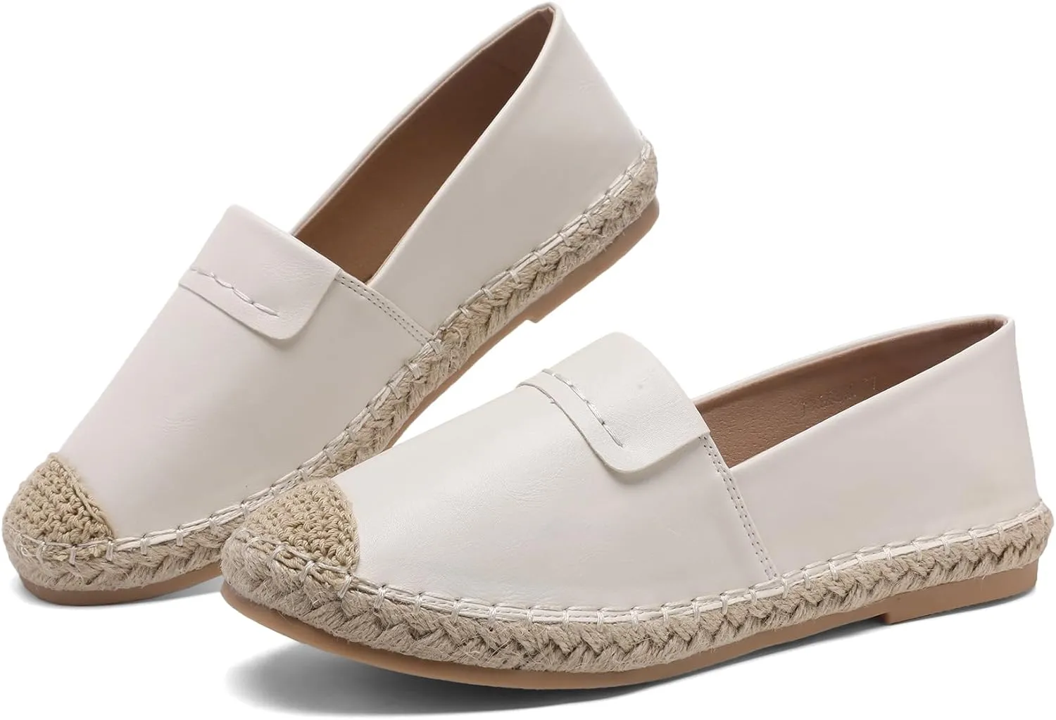 Altxic Women's Cap-Toe Classic Comfortable Slip on Lightweight Casual Espadrilles Loafer Flat