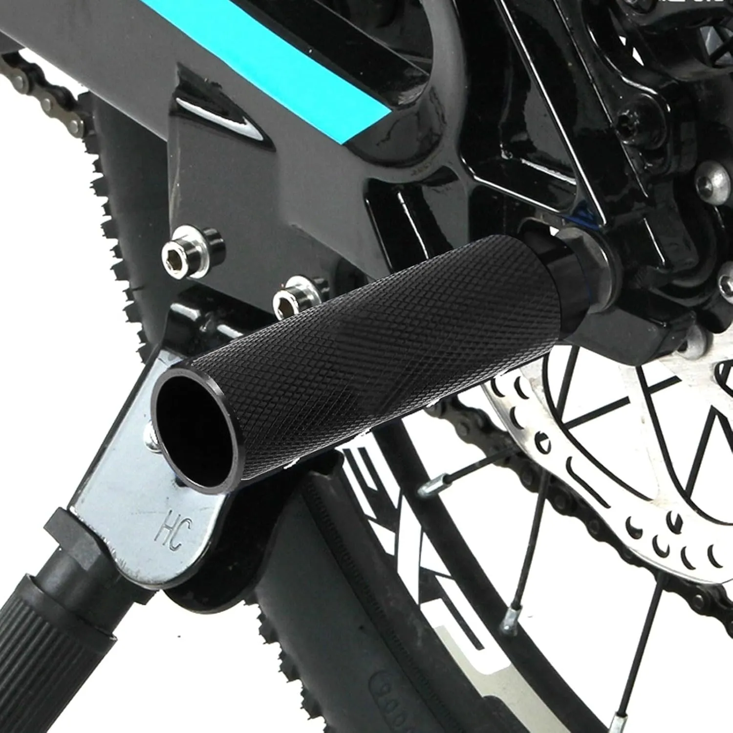 Aluminum Alloy Bike Pegs, 2 Pairs Anti-Skid Bicycle Pegs, Bike Foot Pegs for BMX Mountain Bike Cycling Rear Stunt Pegs Fit 3/8 inch Axles