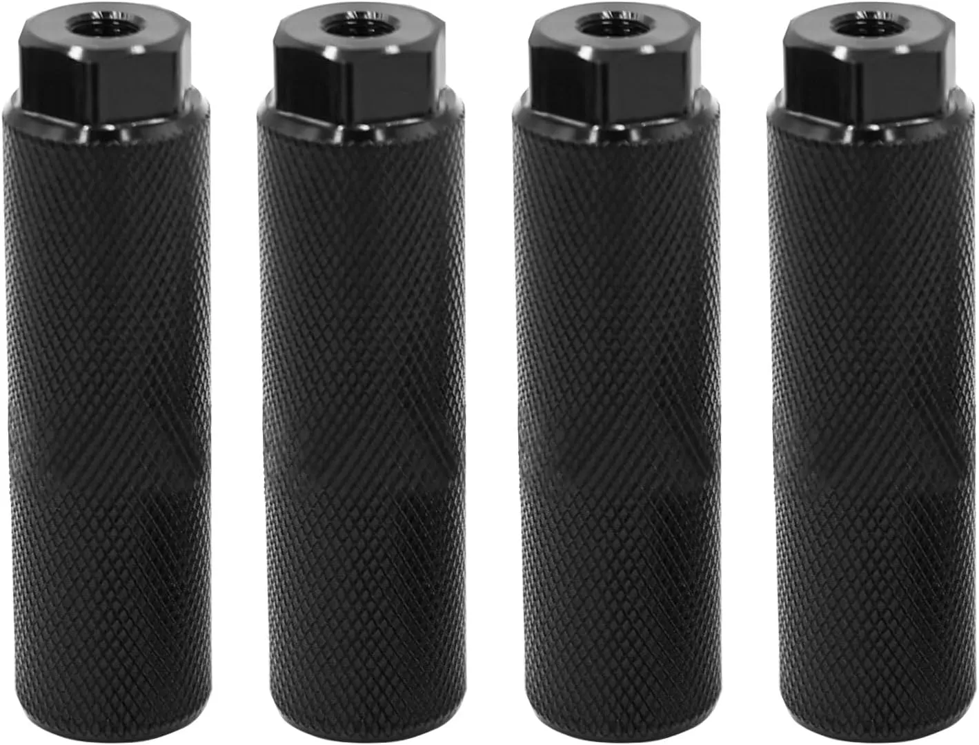Aluminum Alloy Bike Pegs, 2 Pairs Anti-Skid Bicycle Pegs, Bike Foot Pegs for BMX Mountain Bike Cycling Rear Stunt Pegs Fit 3/8 inch Axles