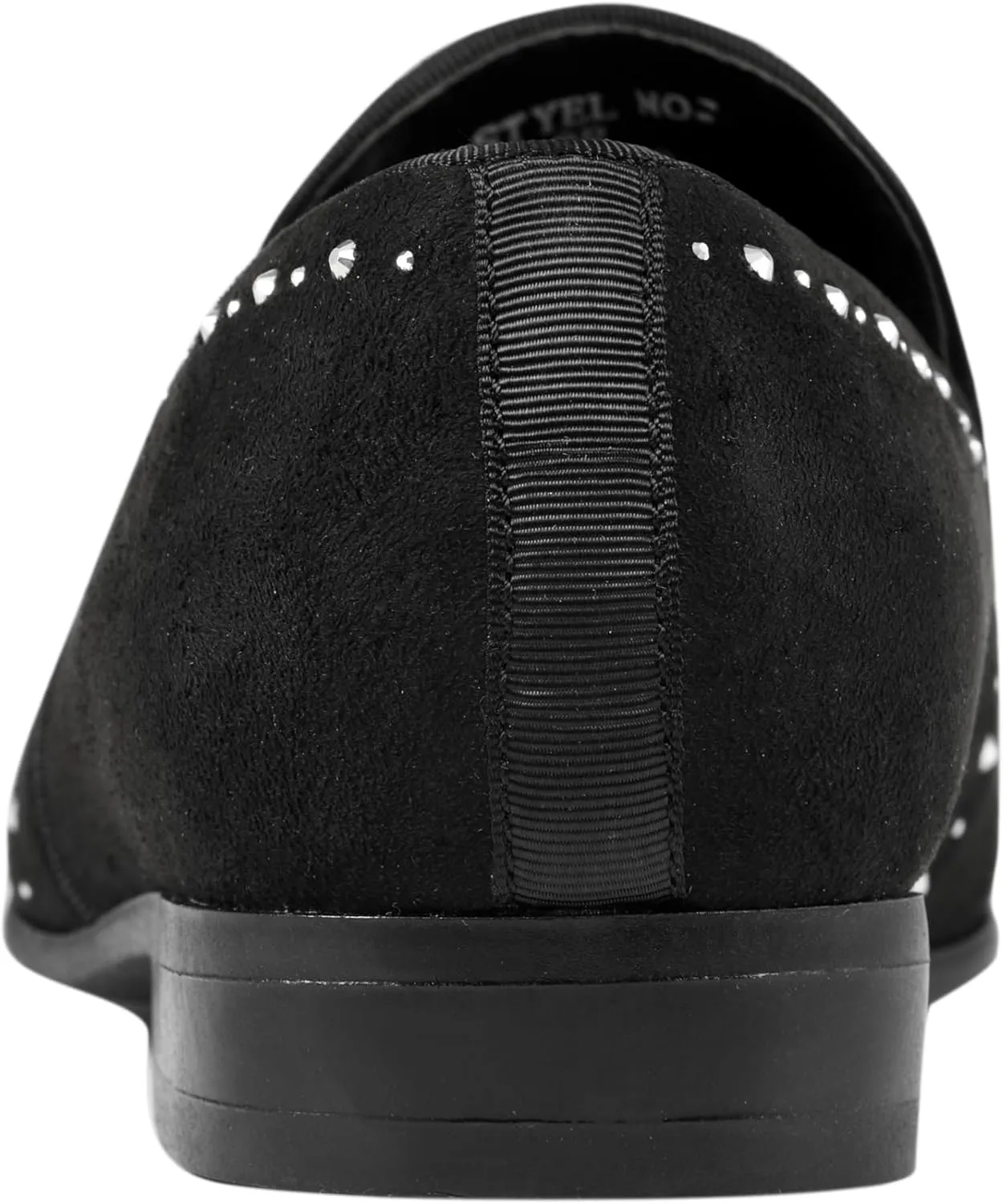 Amali Devy, Men's Dress Loafers, Slip-On Tuxedo Shoes for Men, Velvet Embellished Loafer Slippers