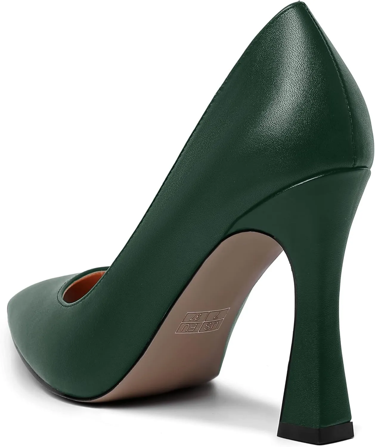 AMBELIGHT Womens Pointed Toe Evening Matte Dress Slip On Solid Stiletto High Heel Pumps Shoes 4 Inch