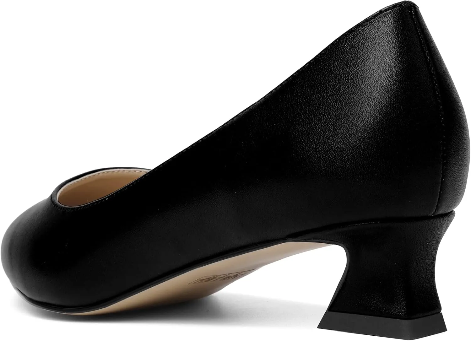 AMBELIGHT Womens Pointed Toe Solid Slip On Casual Matte Office Kitten Low Heel Pumps Shoes 1.5 Inch