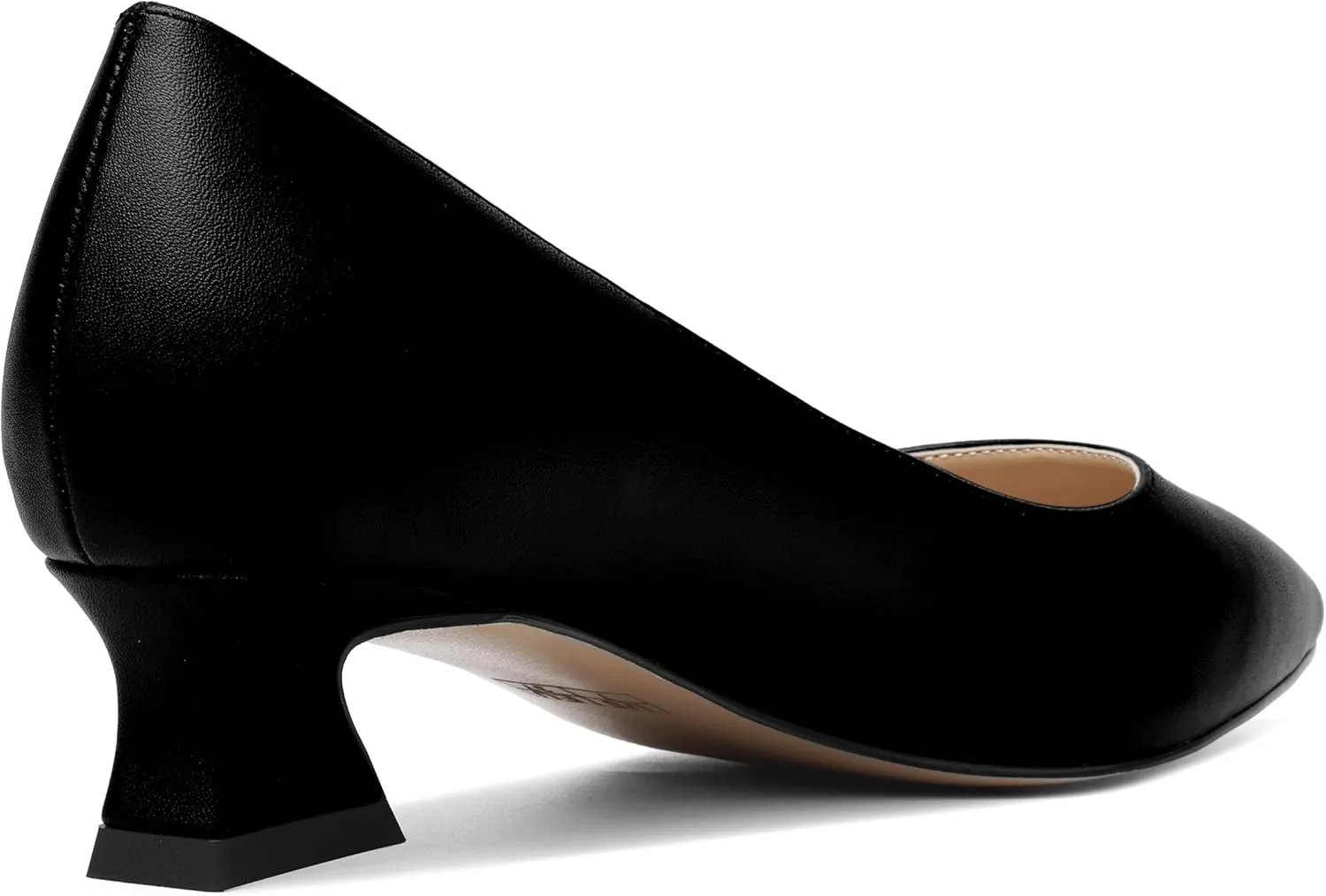 AMBELIGHT Womens Pointed Toe Solid Slip On Casual Matte Office Kitten Low Heel Pumps Shoes 1.5 Inch