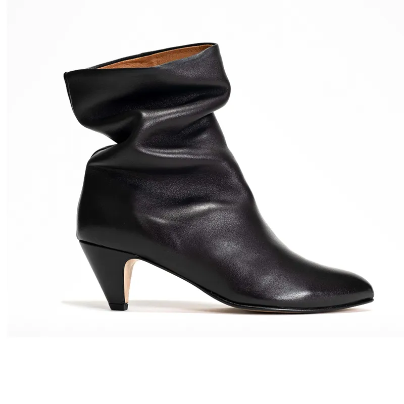 Anonymous Copenhagen Vully 50 Stiletto Black Leather Boots