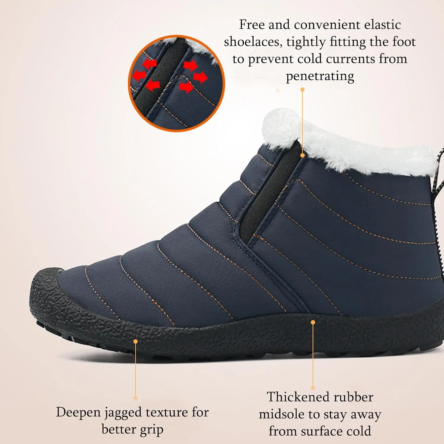 Asifn Mens Women Lightweight Bootie Slippers with Memory Foam Indoor Outdoor Warm House Shoes Waterproof Sport Lounge Camping Boots