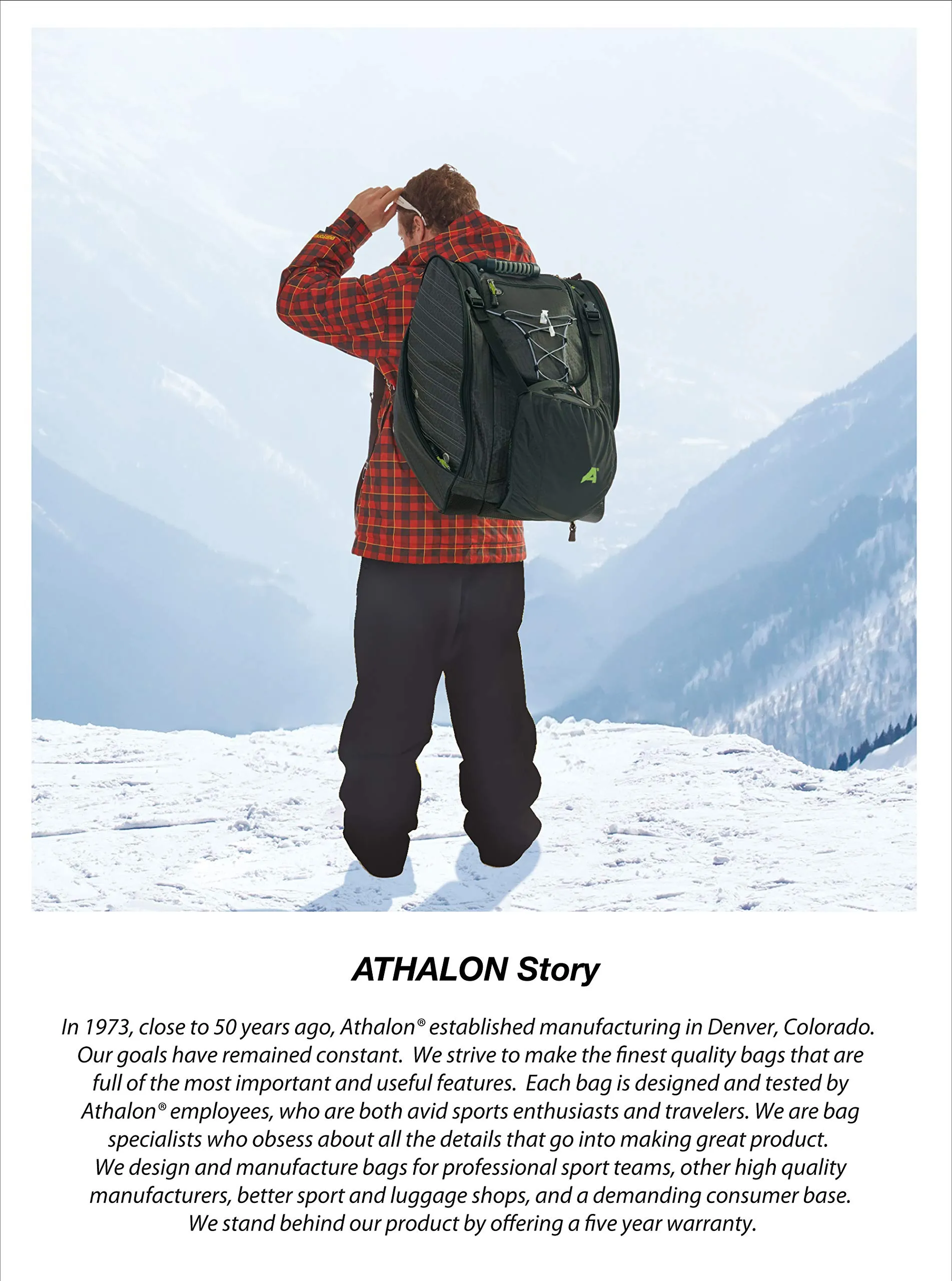 Athalon Everything Ski Boot Bag and Backpack Plus– Ski - Snowboard – Holds Everything – (Ski Boots, Helmet, Goggles, Gloves) U2