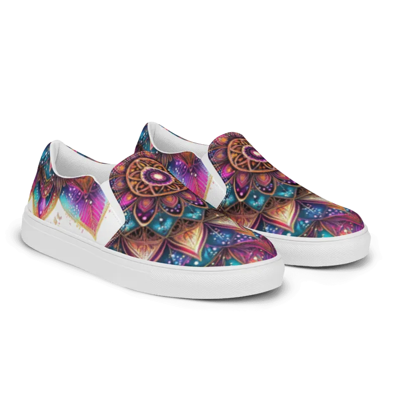 Aurora Mandala Women’s slip-on canvas shoes