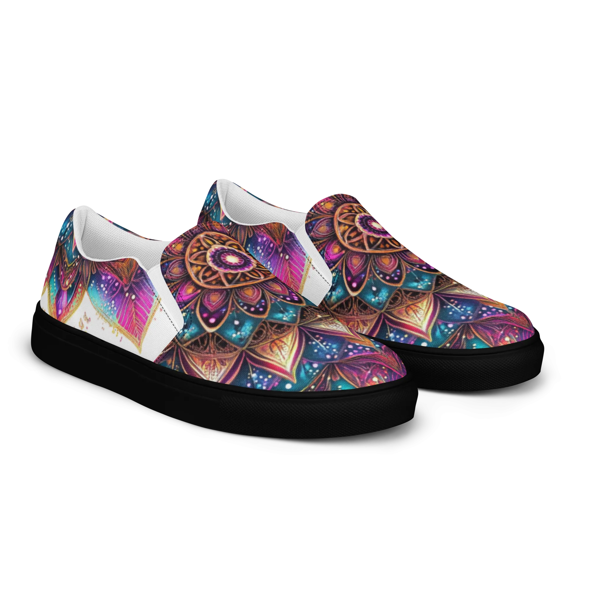 Aurora Mandala Women’s slip-on canvas shoes