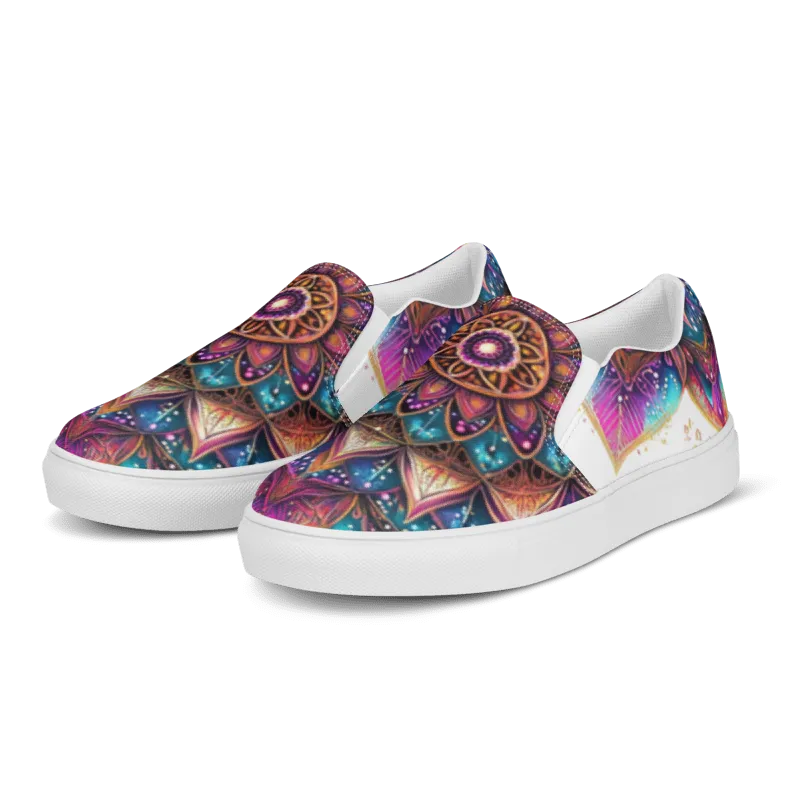 Aurora Mandala Women’s slip-on canvas shoes