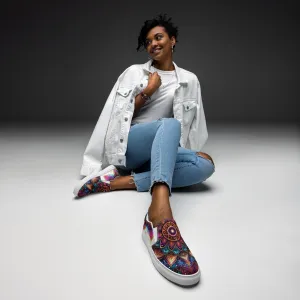 Aurora Mandala Women’s slip-on canvas shoes