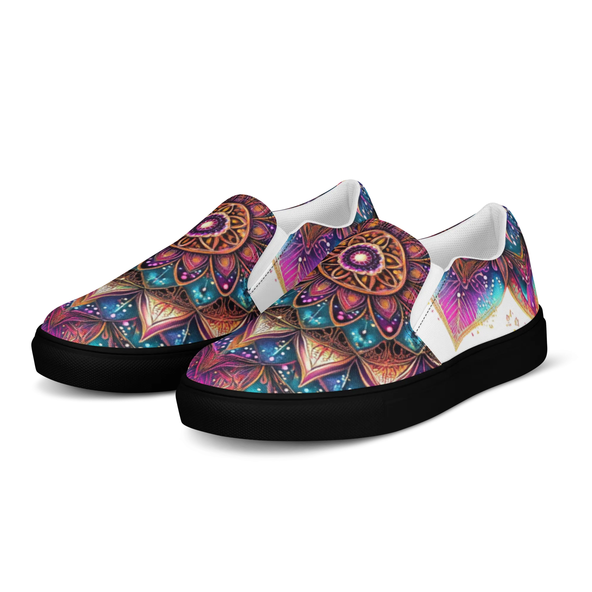 Aurora Mandala Women’s slip-on canvas shoes