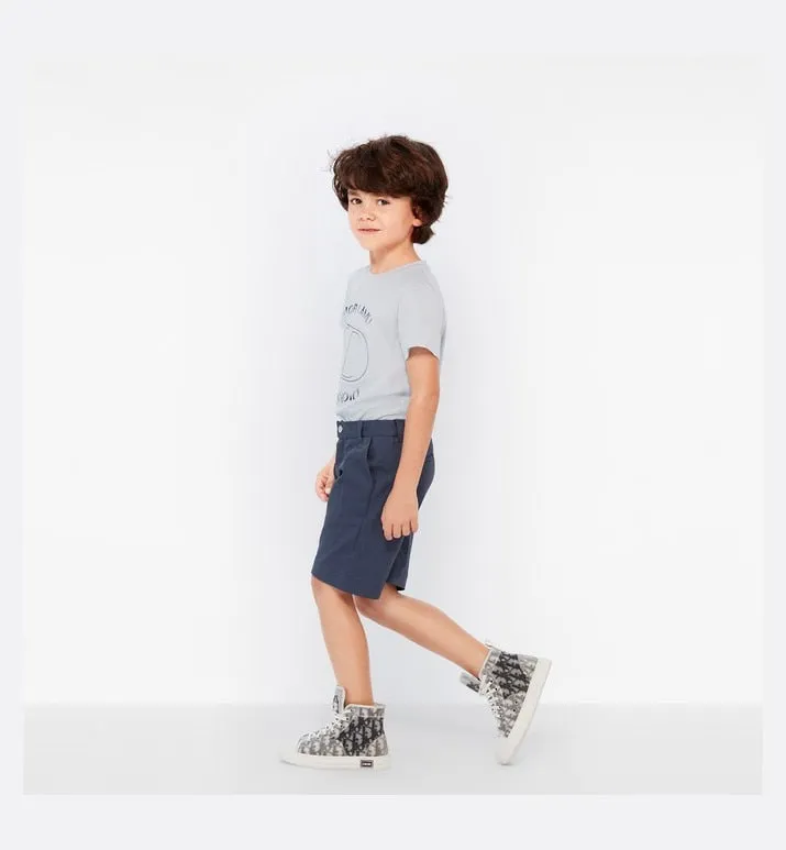 B23 High-Top Sneaker • White and Black Dior Oblique Technical Fabric