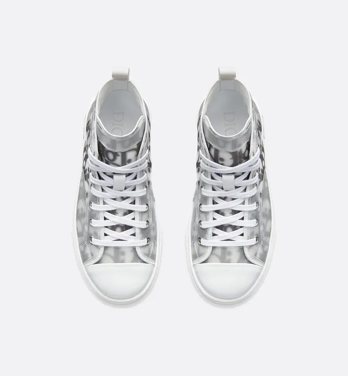 B23 High-Top Sneaker • White and Black Dior Oblique Technical Fabric
