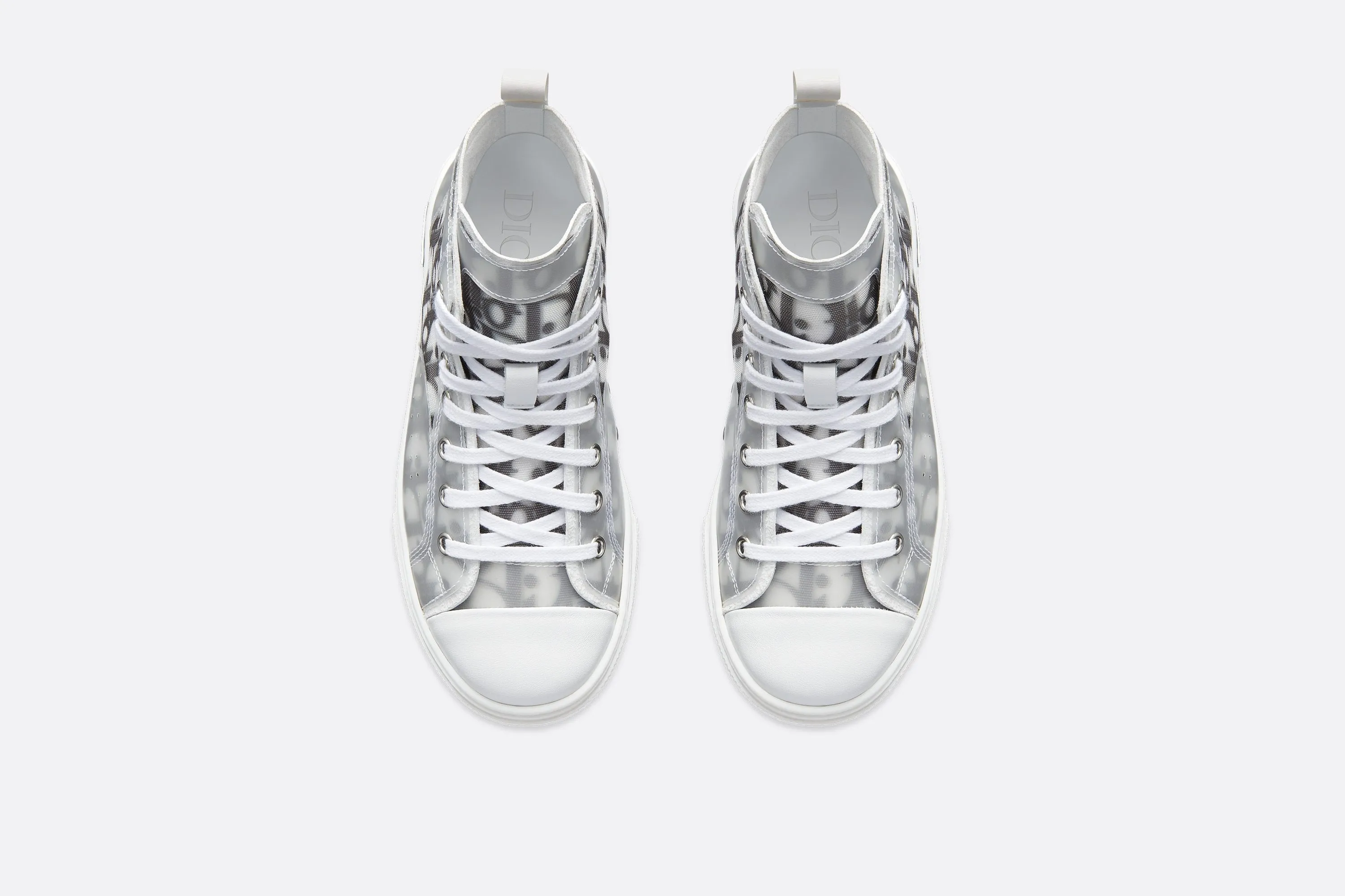 B23 High-Top Sneaker • White and Black Dior Oblique Technical Fabric