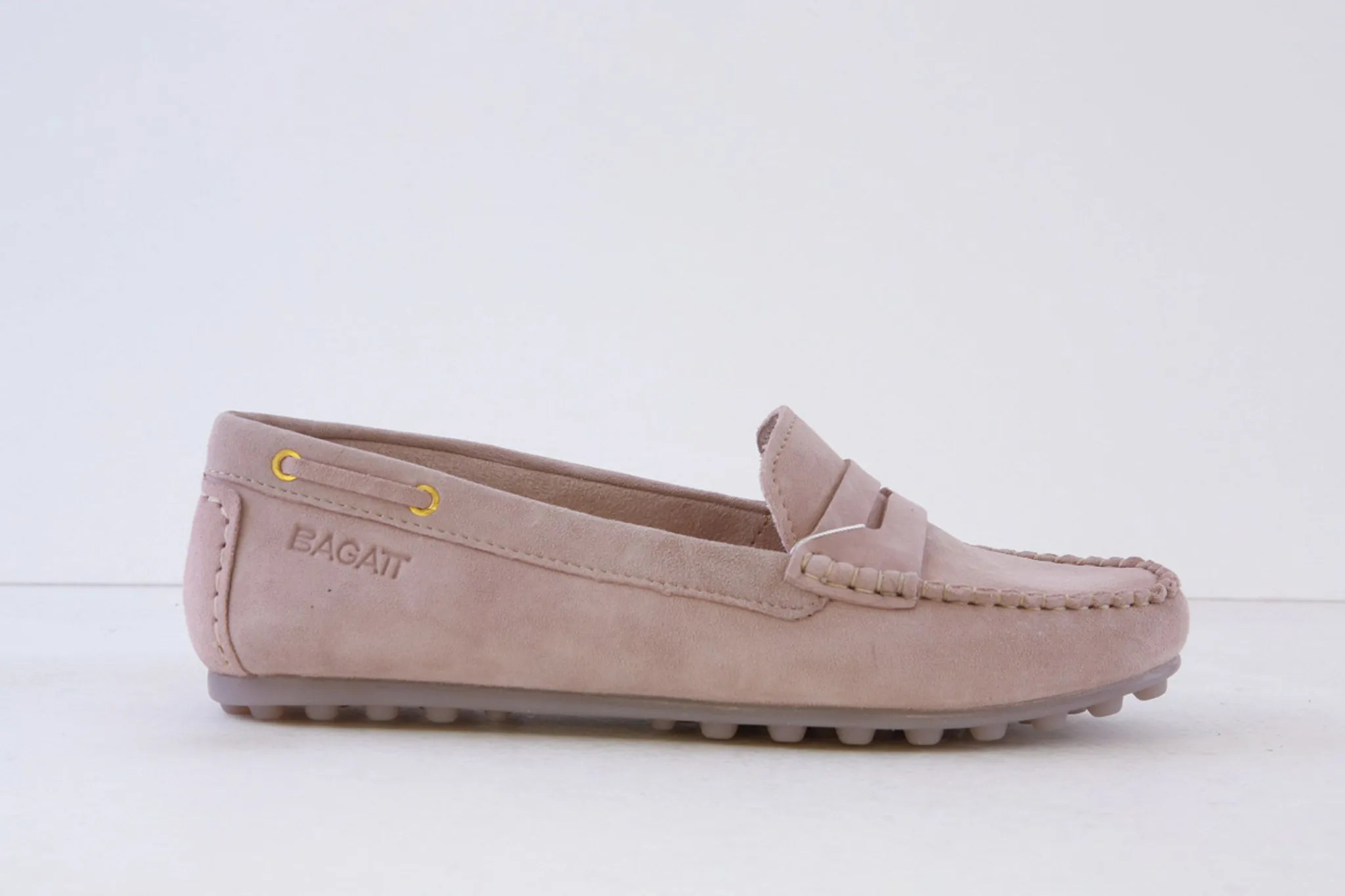 BAGATT - D34-AK664 FLAT LOAFER - LIGHT PINK SUEDE