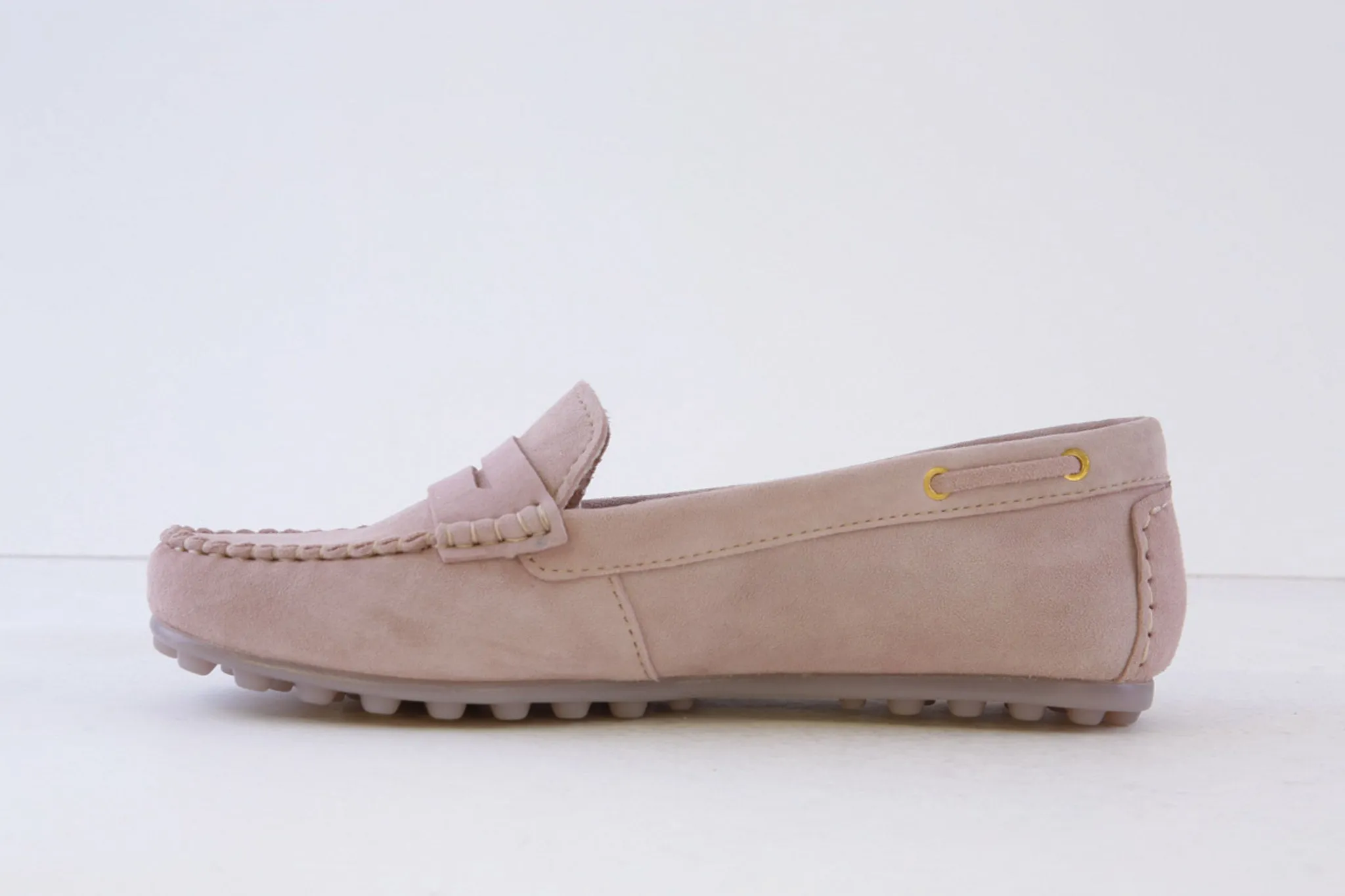 BAGATT - D34-AK664 FLAT LOAFER - LIGHT PINK SUEDE