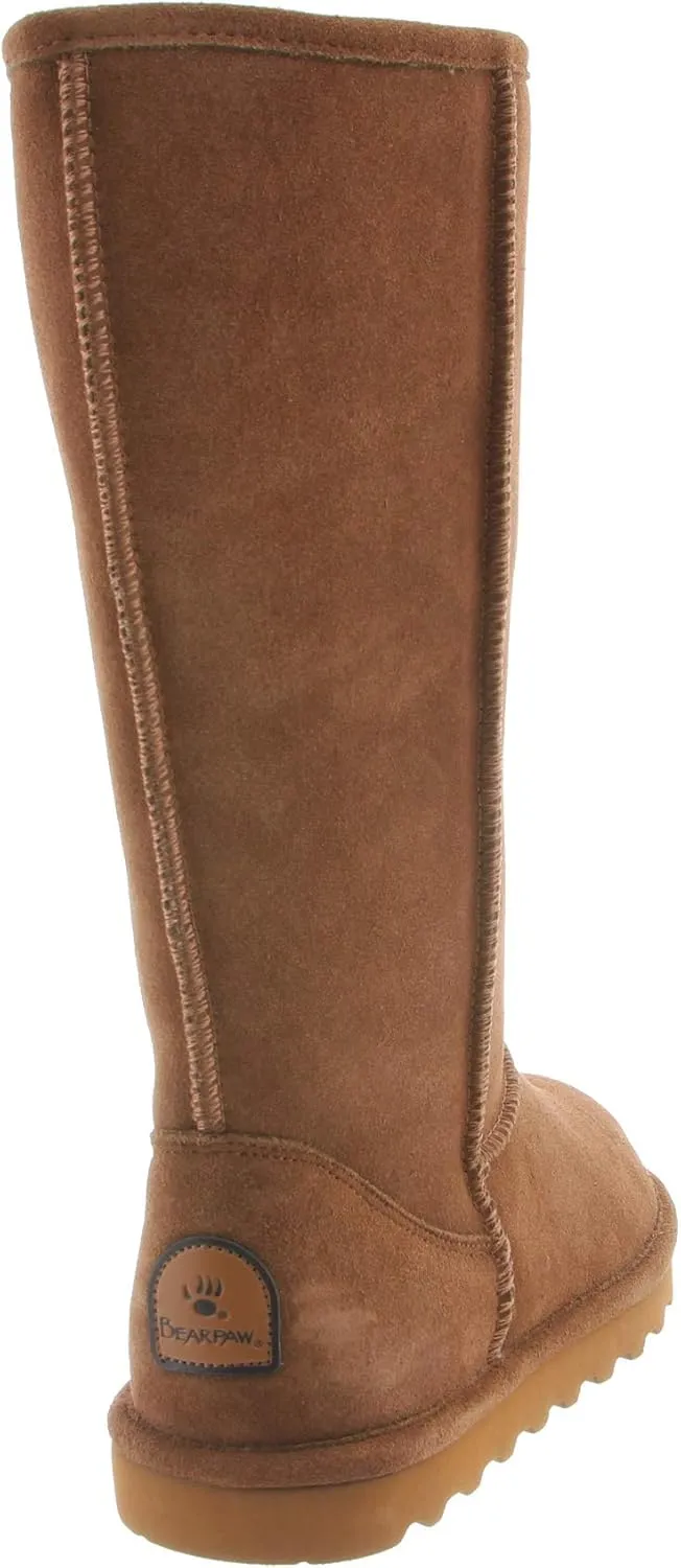 BEARPAW Women's Elle Tall Wide Multiple Colors | Women's Boot Classic Suede | Women's Slip On Boot | Comfortable Winter Boot