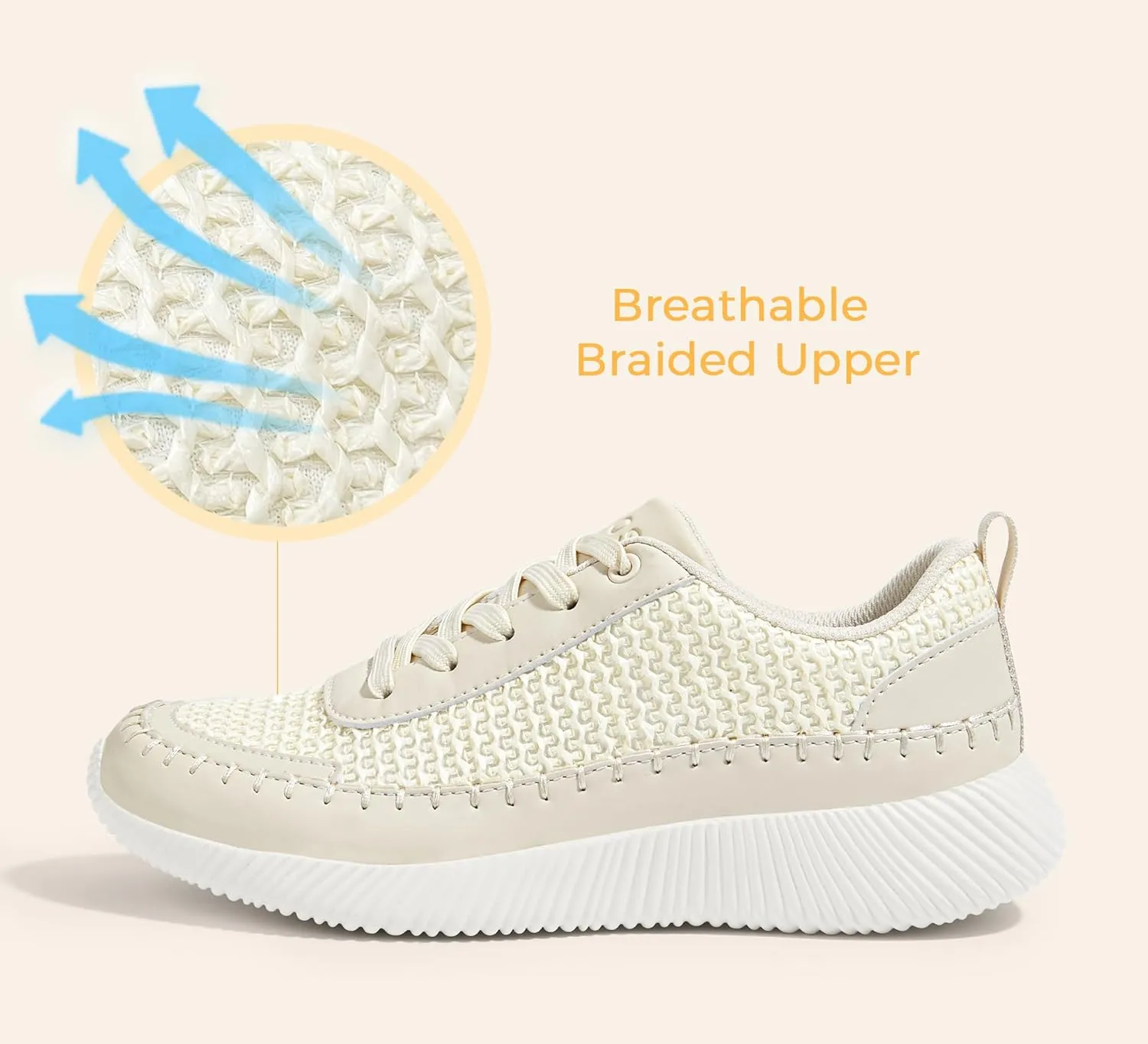 BELOS Women's Glitter Shoes Sparkly Lightweight Metallic Sequins Tennis Shoes Casual Retro Braided Walking Shoes
