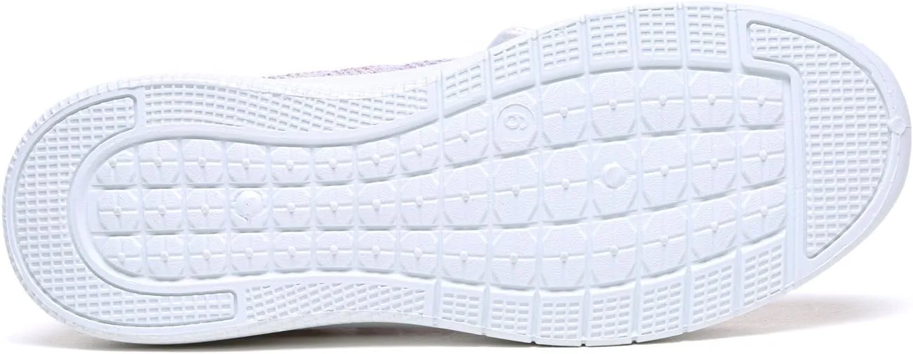 Bernal Women Sparkle Walking Tennis Shoes Casual Lace-Up Non Slip Breathable Mesh Working Sneakers Gym Workout Shoes