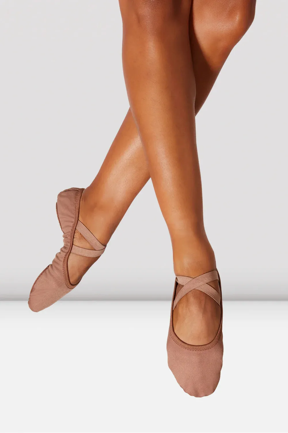 Bloch - Performa Stretch Canvas Ballet Shoes (coffee/black)