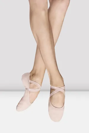 Bloch - Performa Stretch Canvas Ballet Shoes (coffee/black)