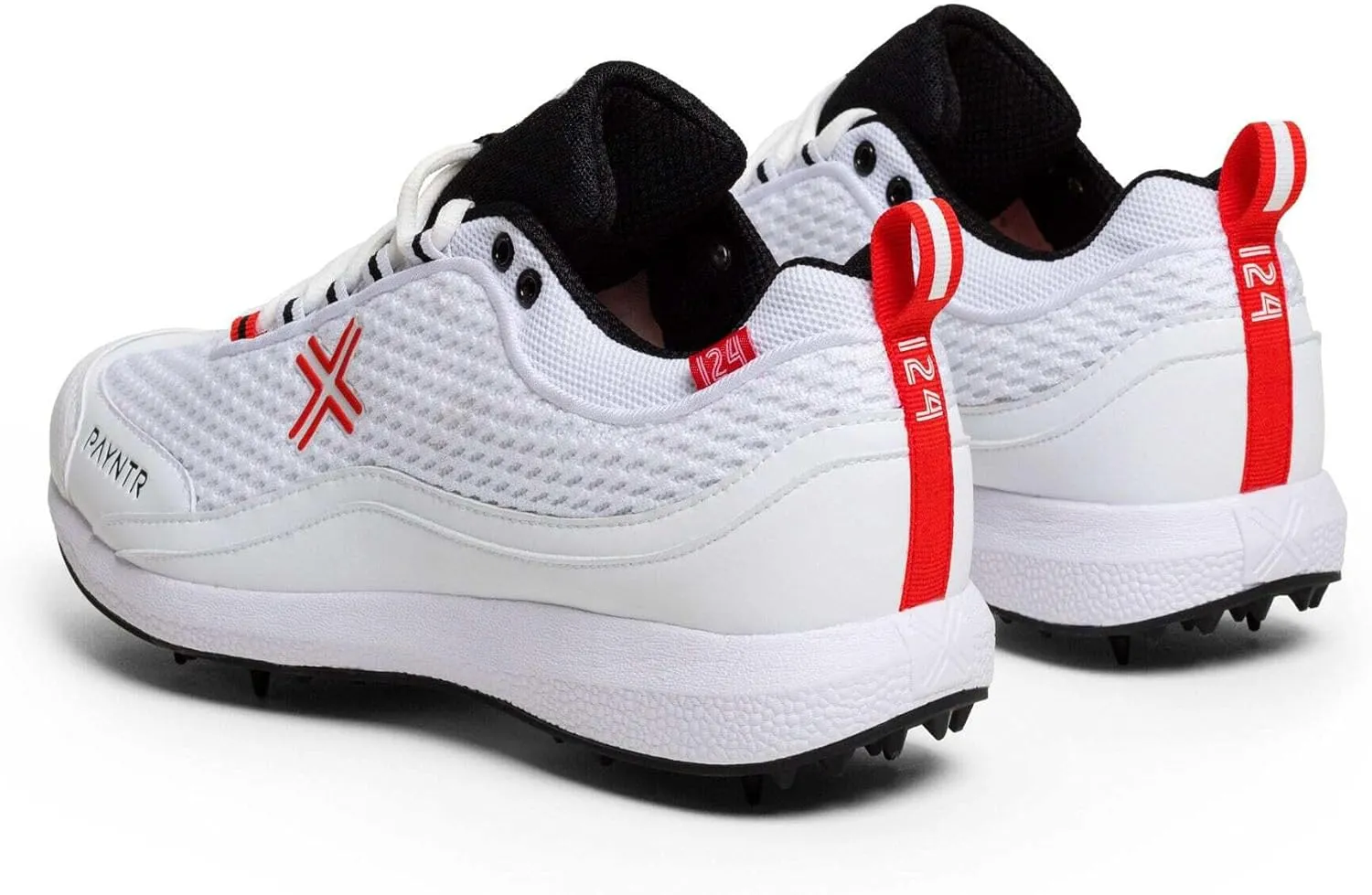 Bodyline 124 Batting Pimple Cricket Shoes (White)